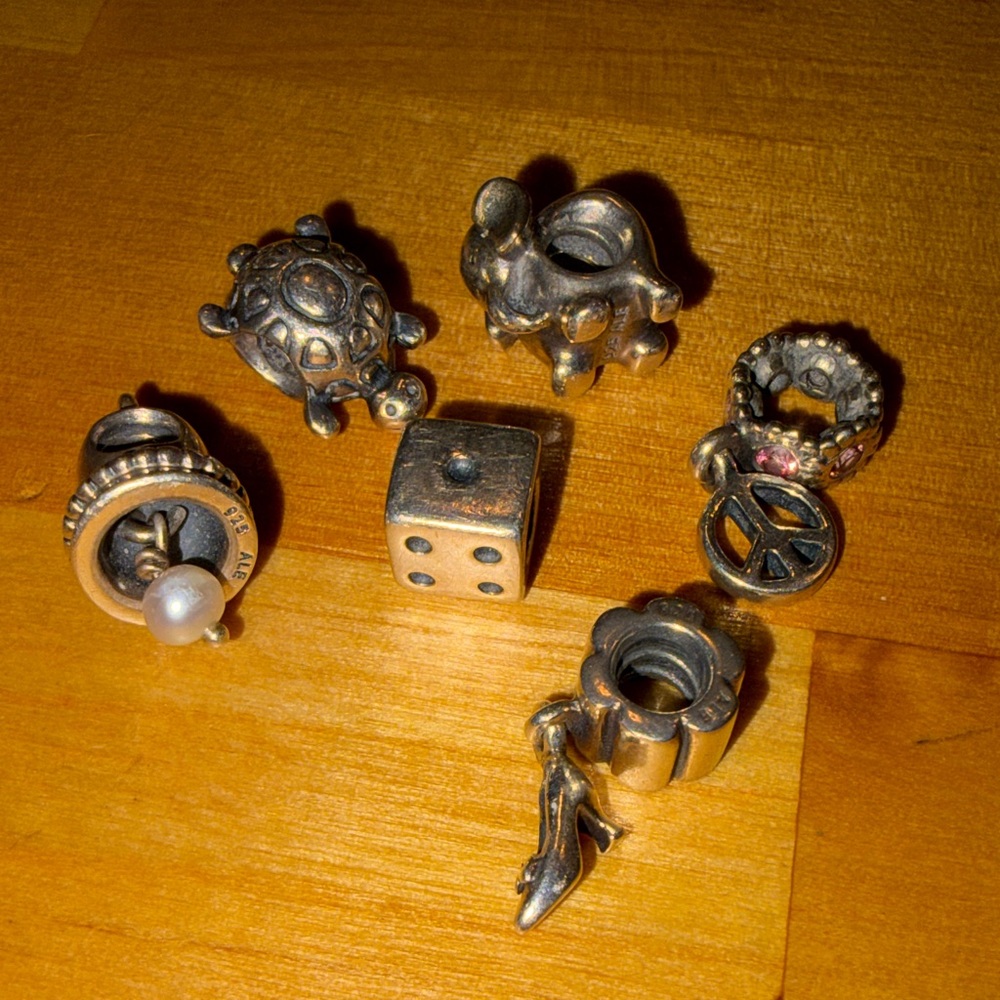 Pandora Sterling Silver Charm Beads - Mixed Designs - Picture 3 of 7
